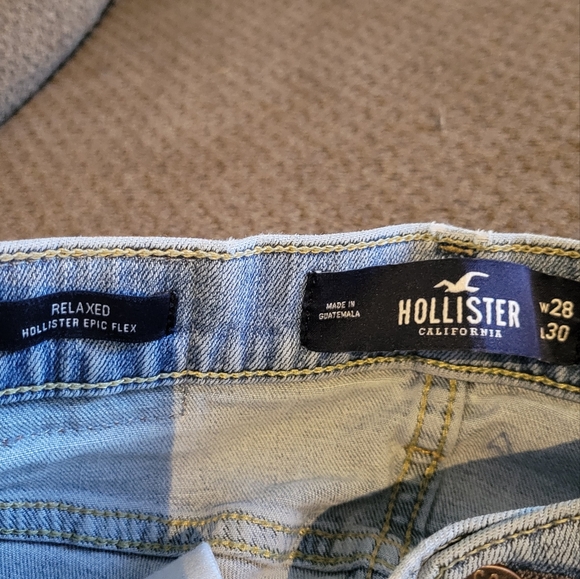 Hollister jeans light wash 28×30 relaxed fit - Picture 4 of 8